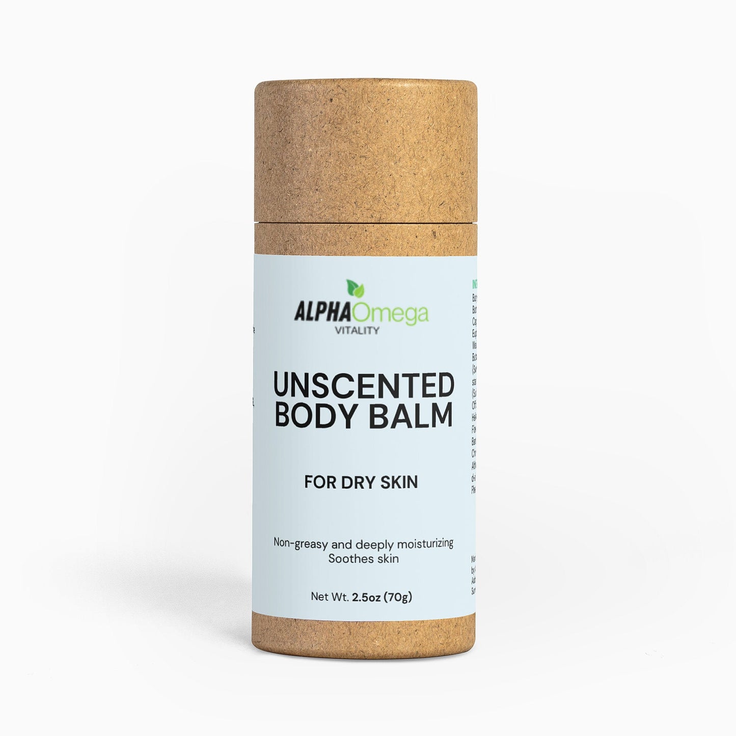 Unscented Body Balm for Dry Skin