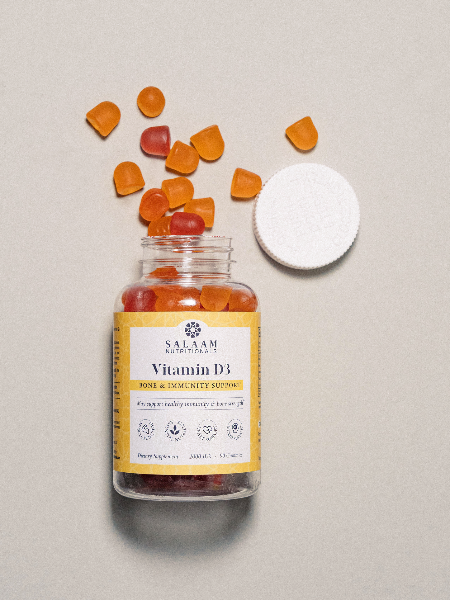 Halal Vitamin D3 2000 IU Gummies - 90 Count | Salaam Nutritionals