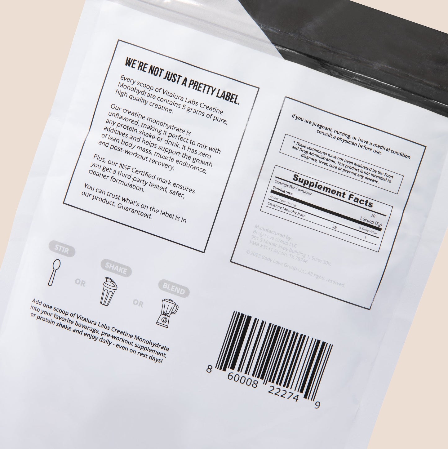 Unflavored Creatine Monohydrate